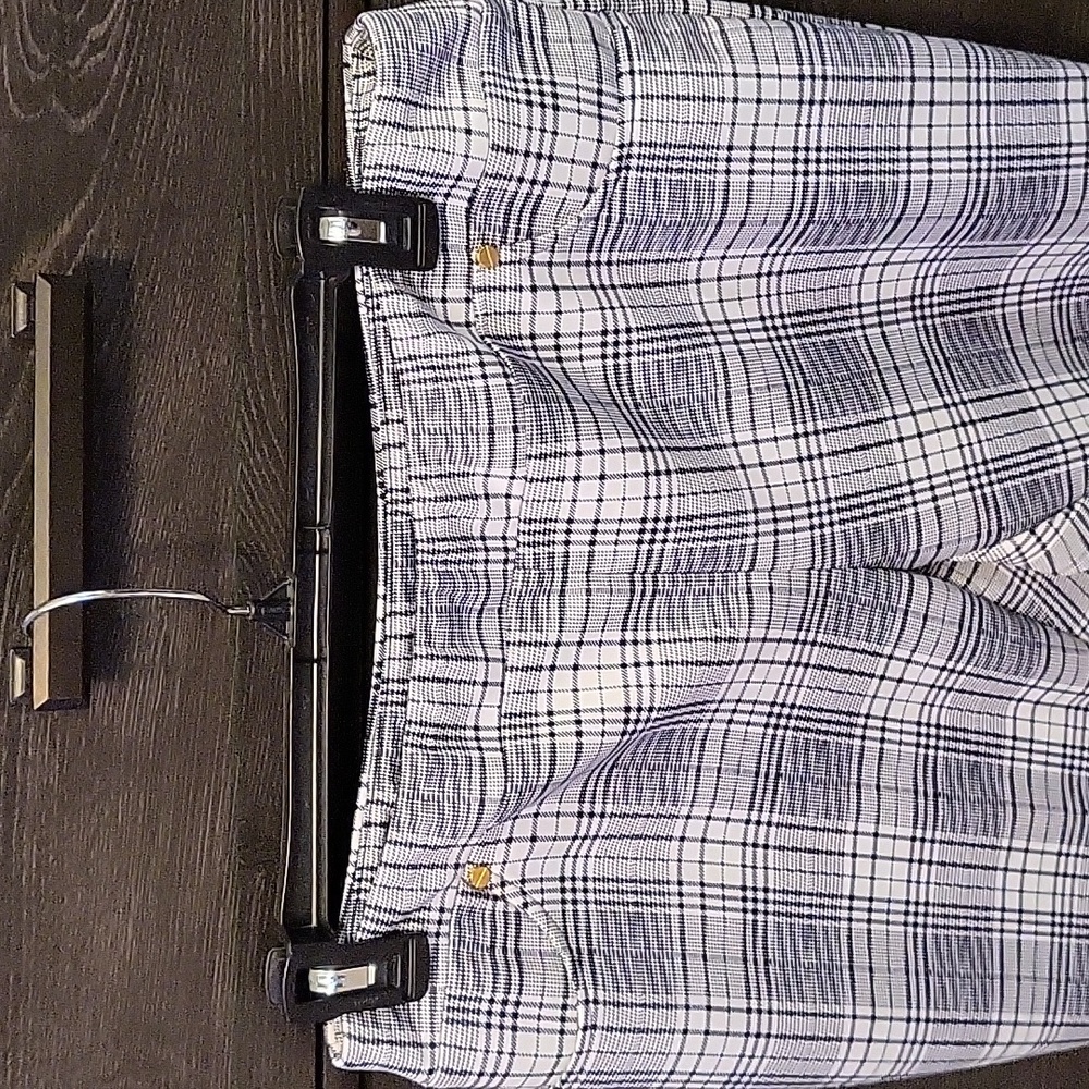 Plaid casual pants Navy/white